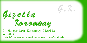 gizella korompay business card